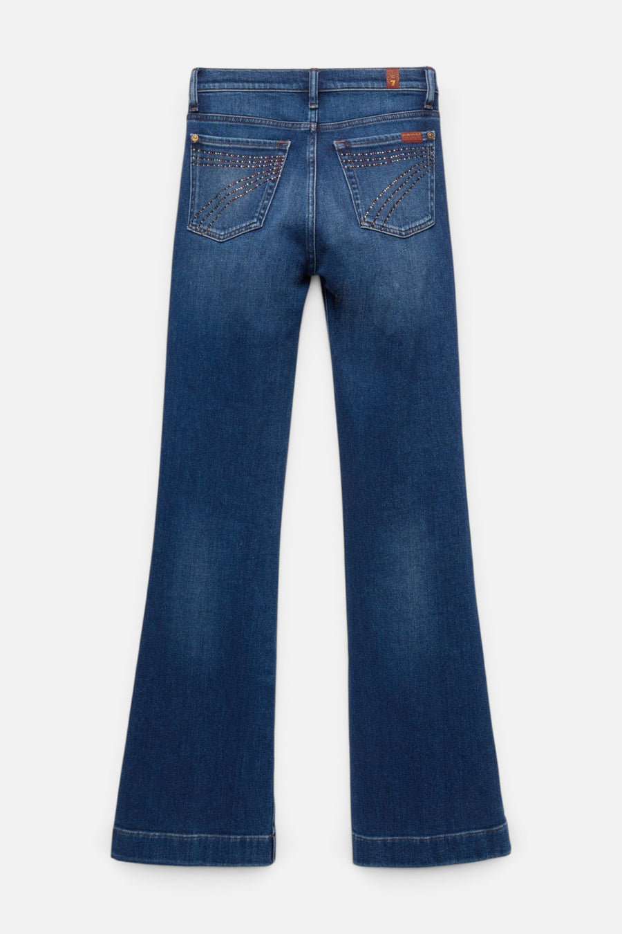 7 For All Mankind Dojo Flare Jean in Slim Illusion Blueleaf – front view