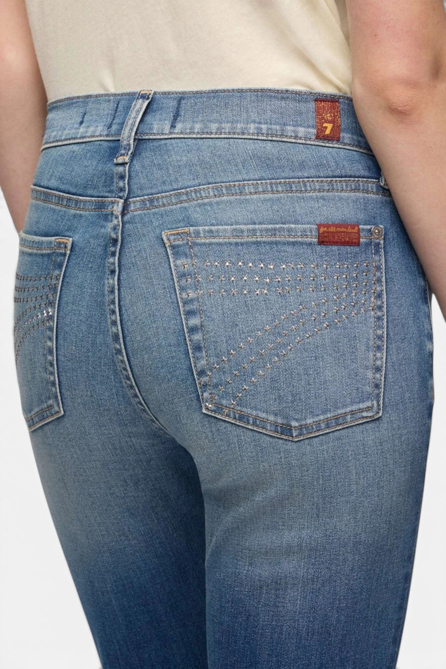 7 For All Mankind Dojo Jeans in Faded Echo – back view