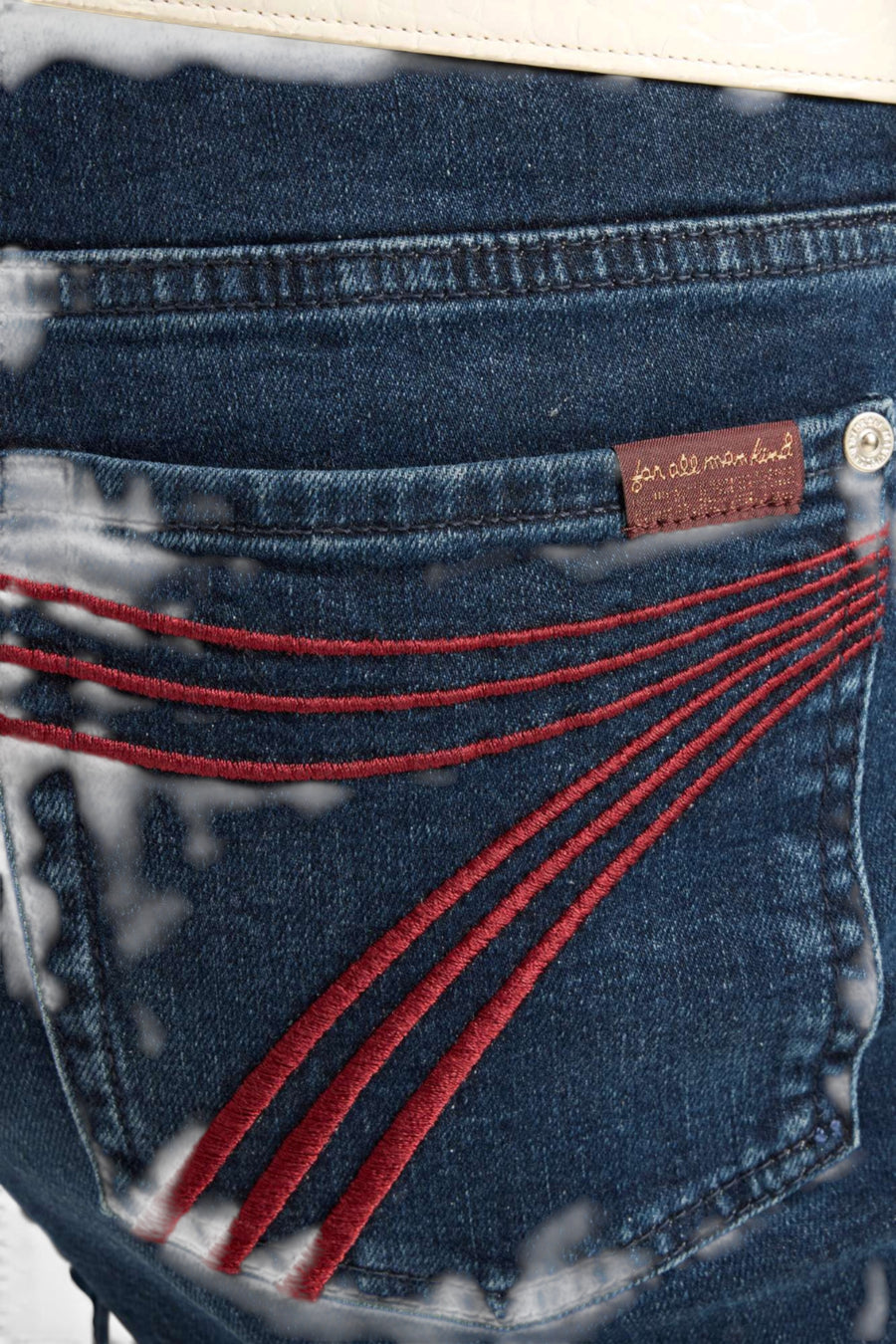 7 For All Mankind Dojo Mid-Rise Bootcut Jean in Shadowleaf – back view