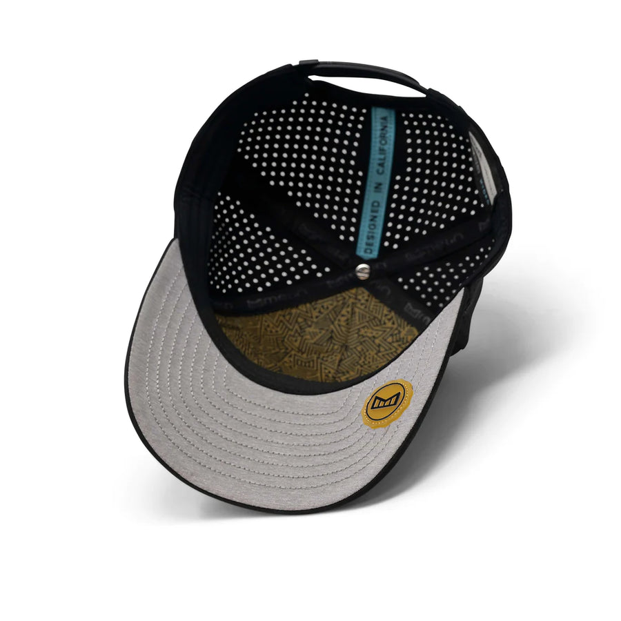 Melin Odyssey Stacked Hydro Hat in Black / Gum