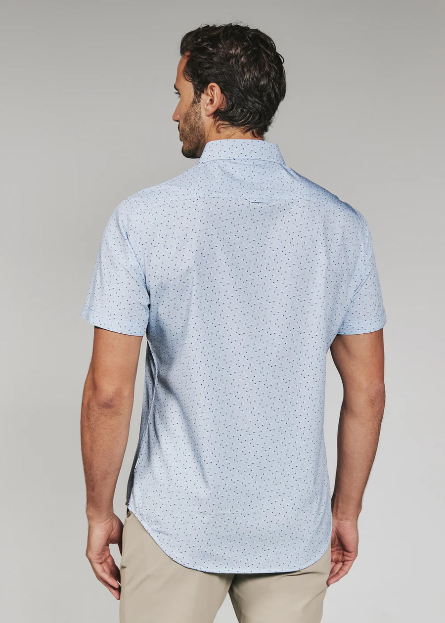 7 Diamonds Seager Button Up Shirt in Light Blue