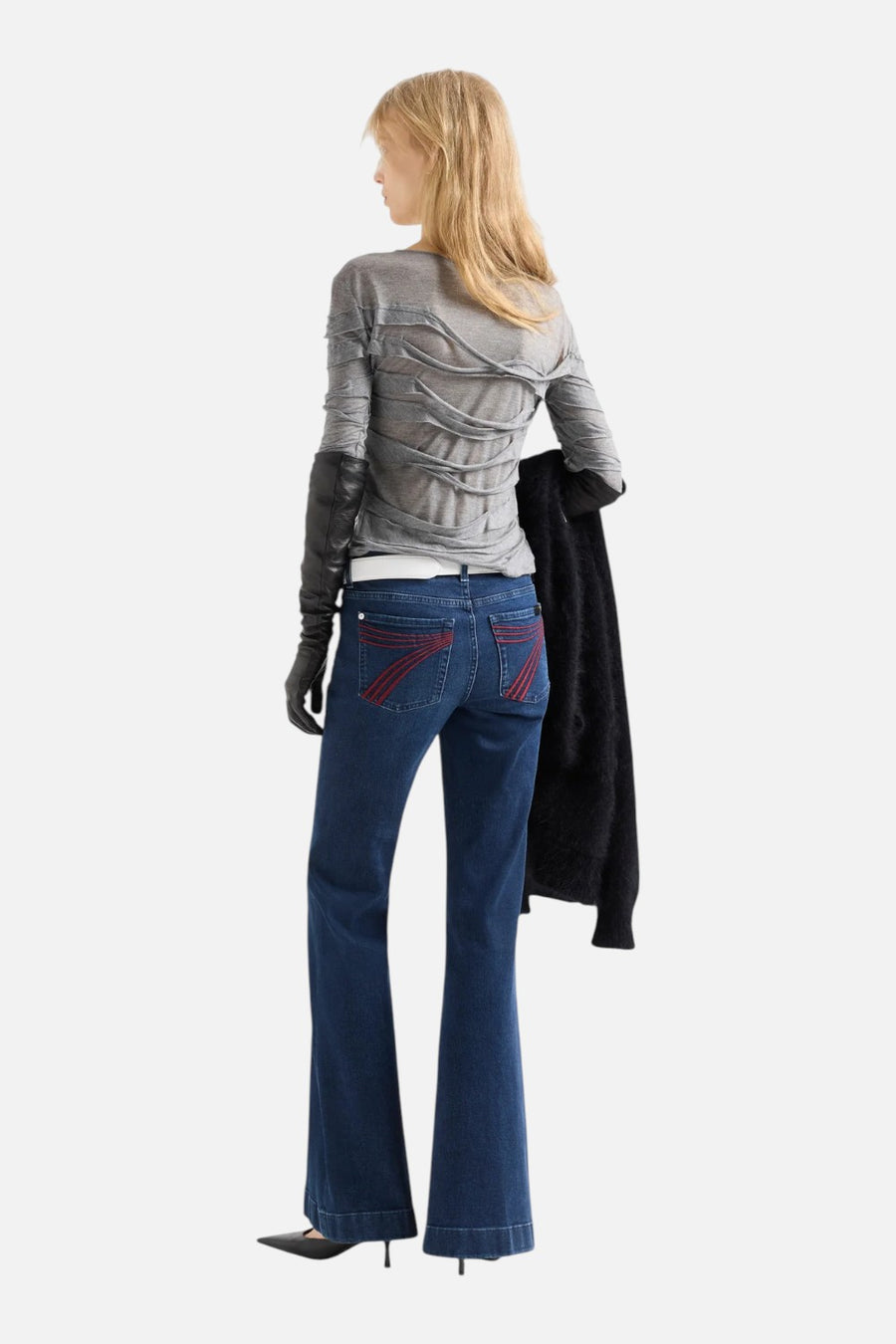 7 For All Mankind Dojo Mid-Rise Bootcut Jean in Shadowleaf