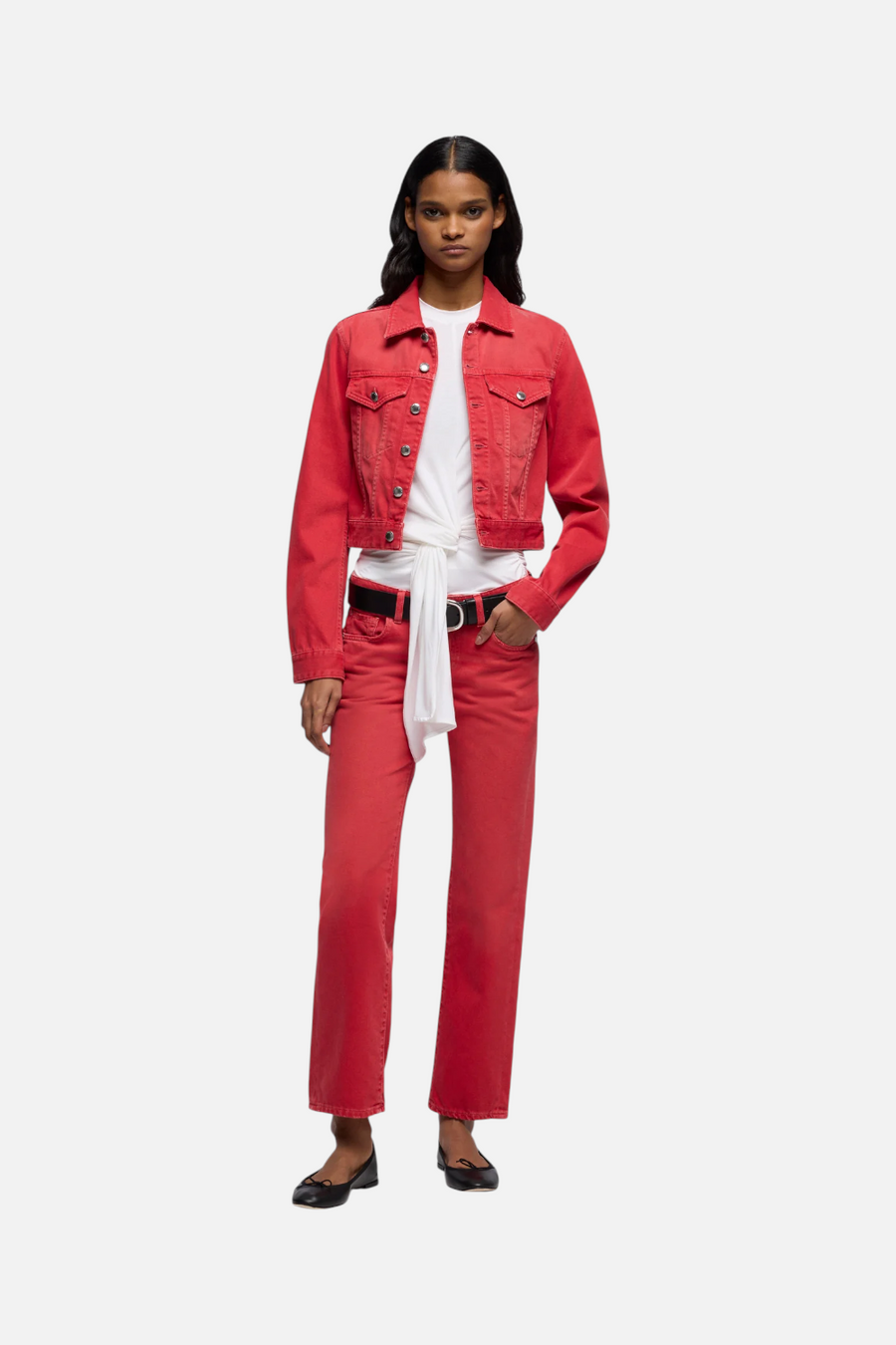 7 For All Mankind Low Rise Cigarette Jean in Flame