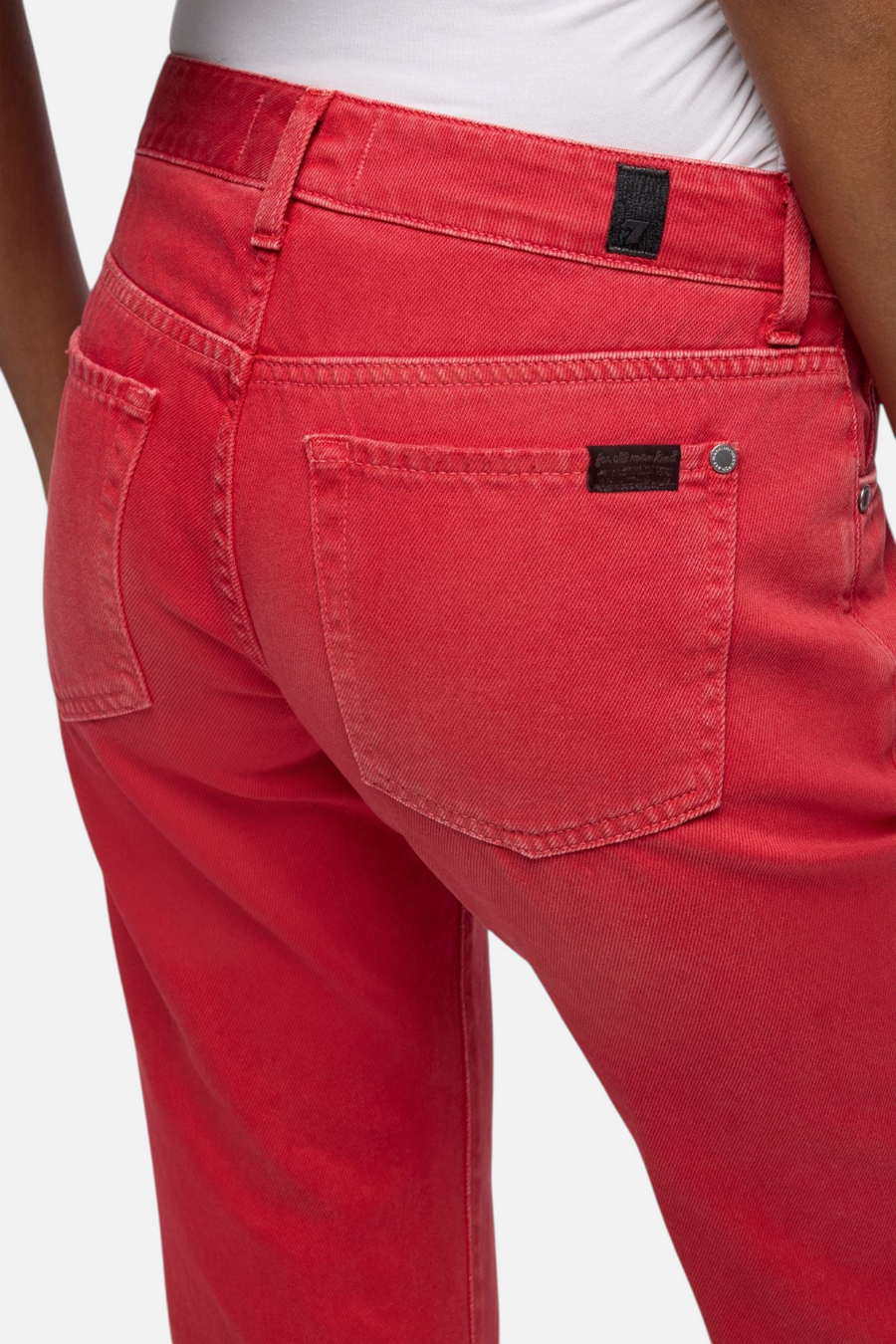 7 For All Mankind Low Rise Cigarette Jean in Flame