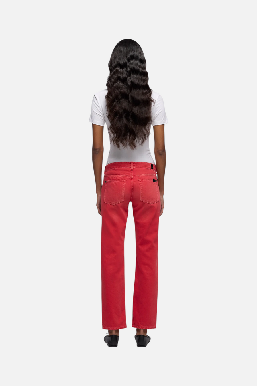 7 For All Mankind Low Rise Cigarette Jean in Flame