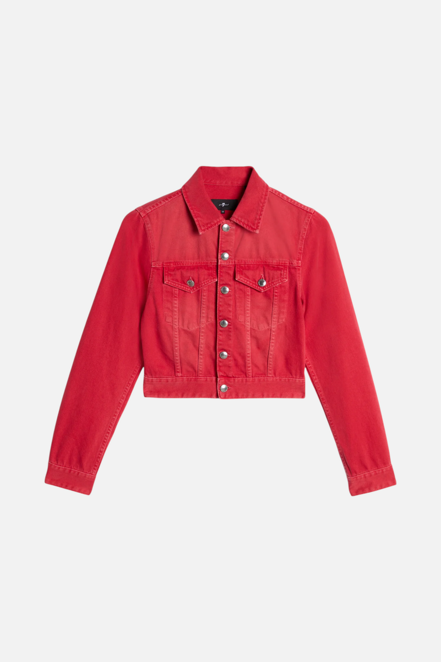 7 For All Mankind Shrunken Denim Jacket in Flame