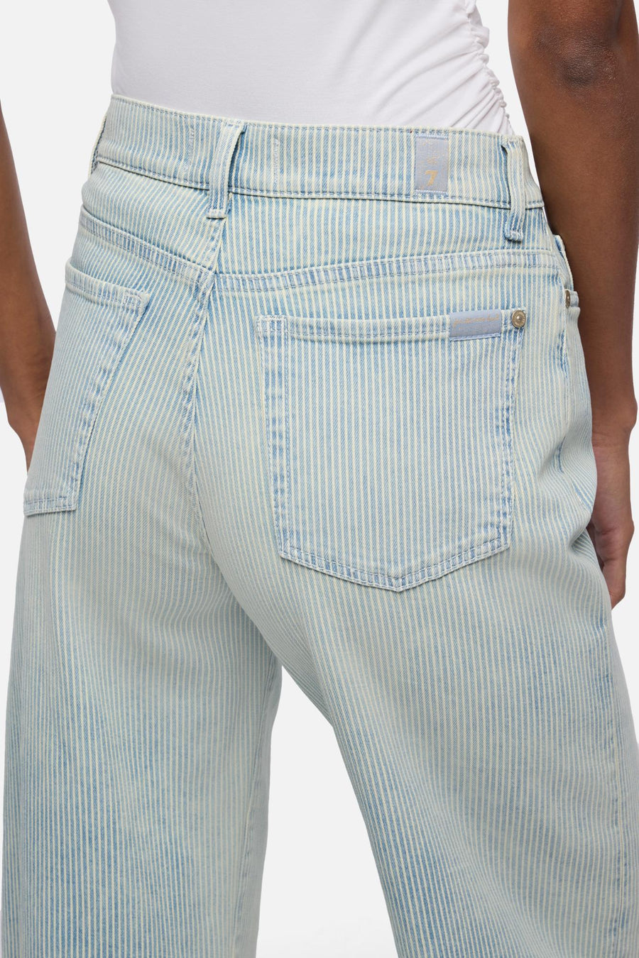 7 For All Mankind Wide Leg Jeans in Lotta Stripes