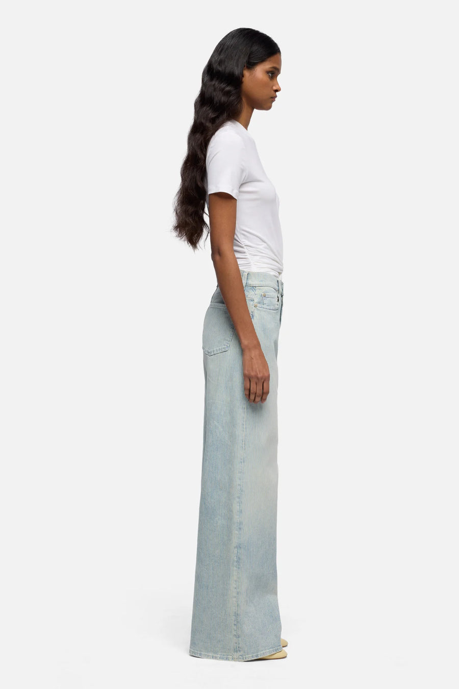 7 For All Mankind Wide Leg Jeans in Lotta Stripes