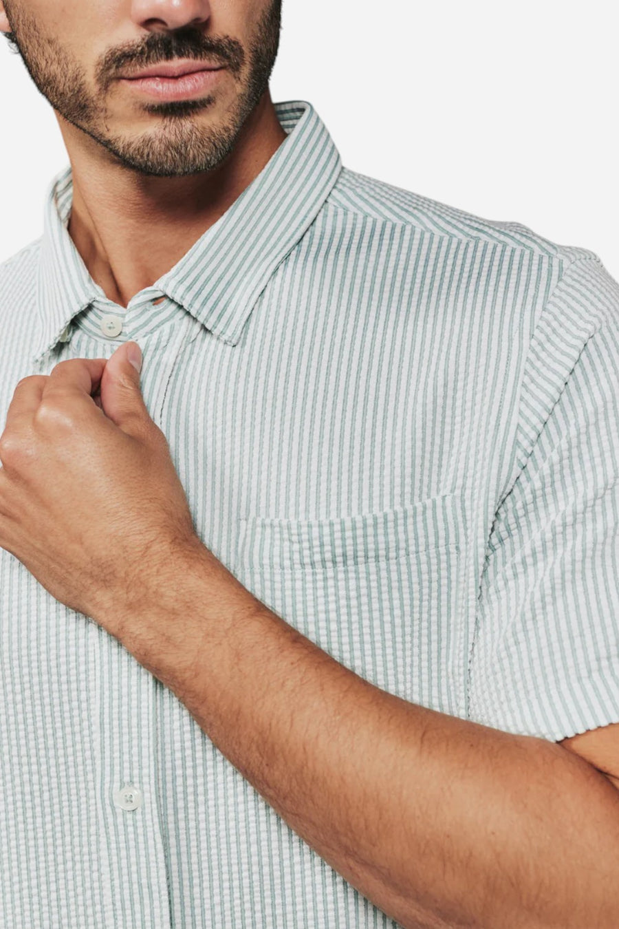 7 Diamonds Keaton Short Sleeve Shirt in Seafoam