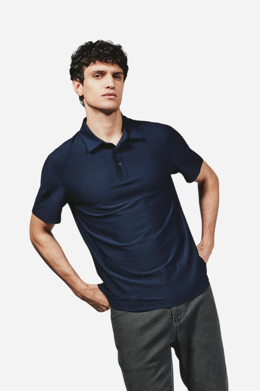 7 Diamonds Marlowe Polo in Navy