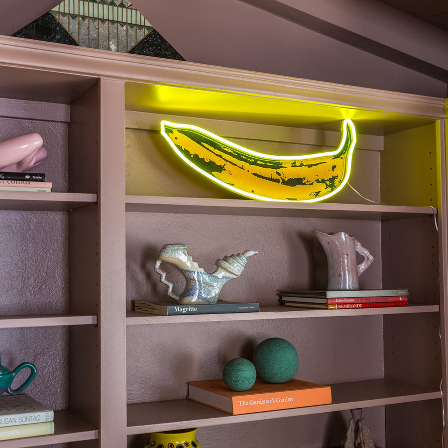Yellow Pop Banana By Andy Warhol Led Wall Lights