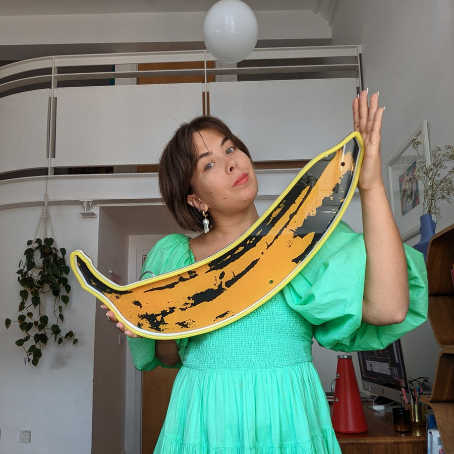 Yellow Pop Banana By Andy Warhol Led Wall Lights