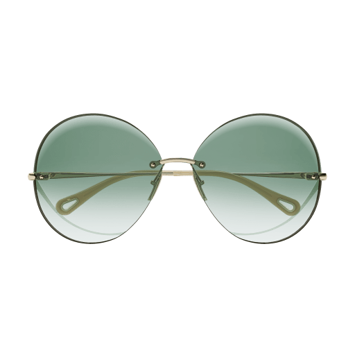 Chloe Round Frame Sunglasses, Blue
