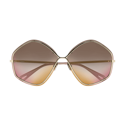 Chloe Gold/Nude Sunglasses with Brown Gradient lenses