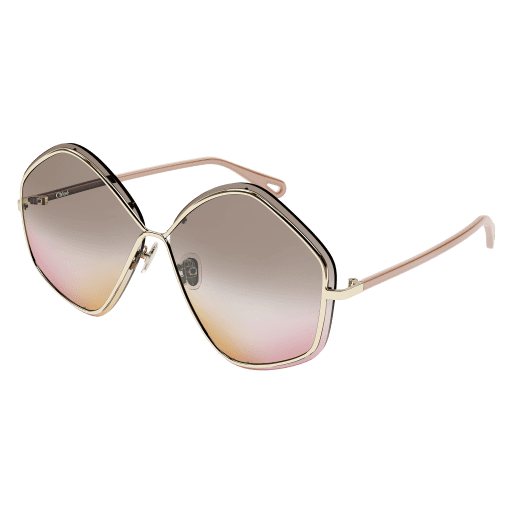 Chloe Gold/Nude Sunglasses with Brown Gradient lenses