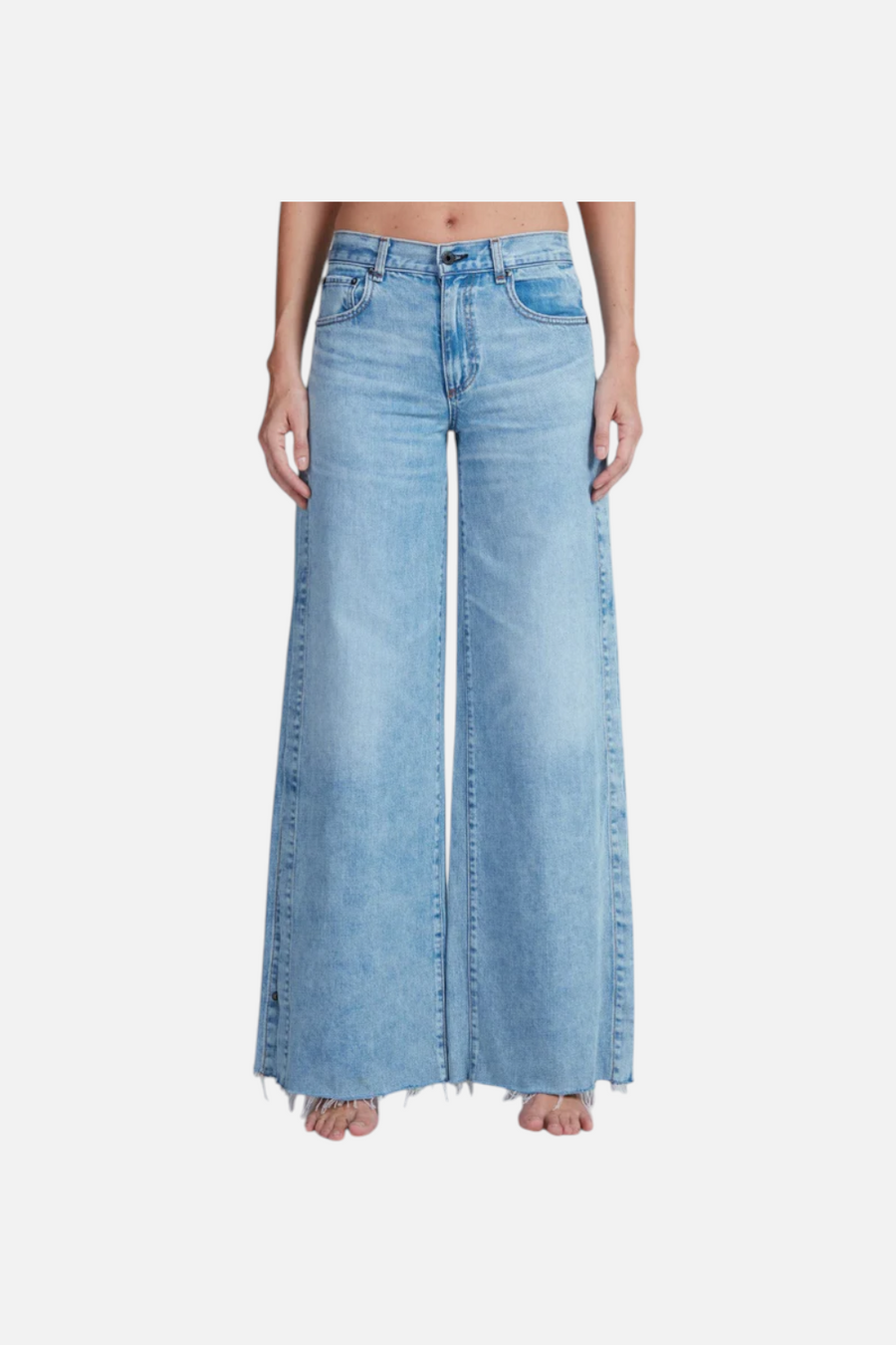 ASKK NY Longboarder High-Rise Wide-Leg Jean in Blondie – detail