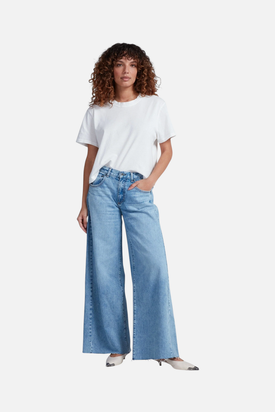 ASKK NY Sloop Wide Leg Jean in Blondie