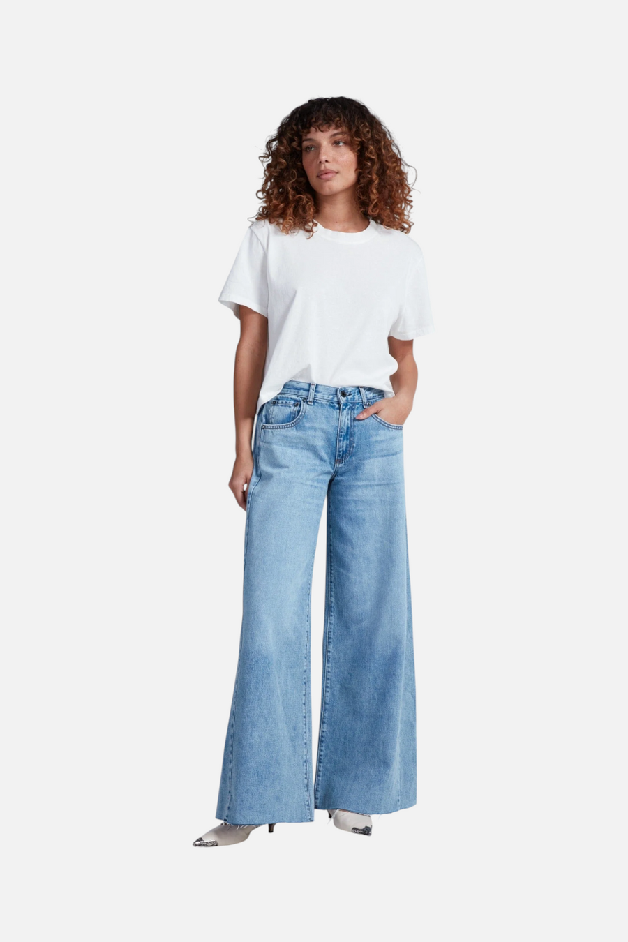 ASKK NY Sloop Wide Leg Jean in Blondie