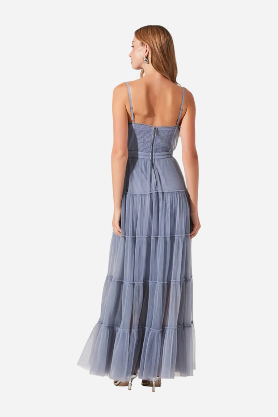 Astr the Label Mireya Dress in Dusty Blue