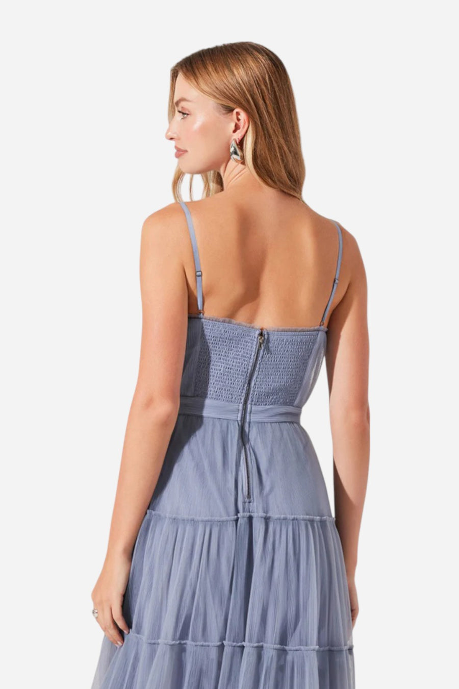 Astr the Label Mireya Dress in Dusty Blue