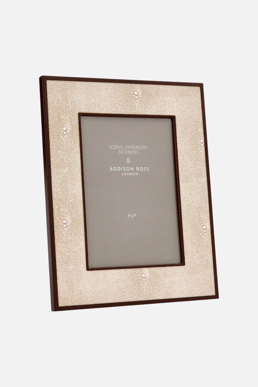 Addison Ross Sophie Patterson Ecru Faux Shagreen 5X7 Picture Frame