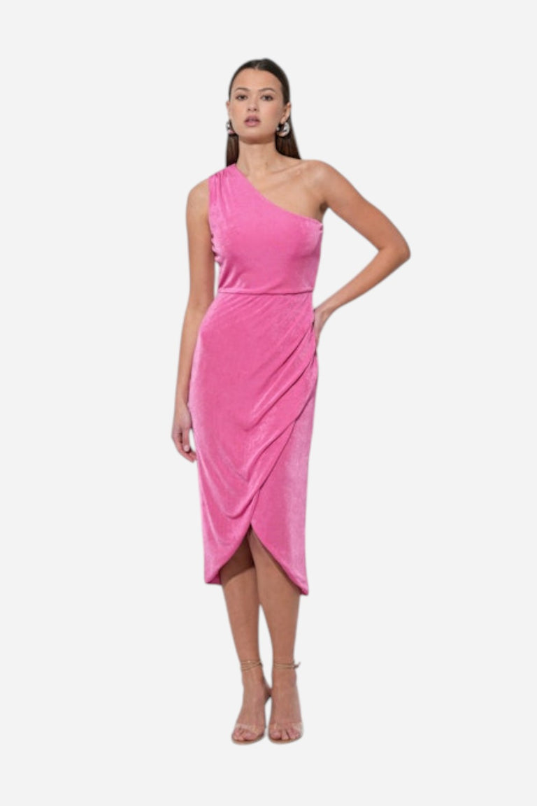 Nelly One Shoulder Knit Dress