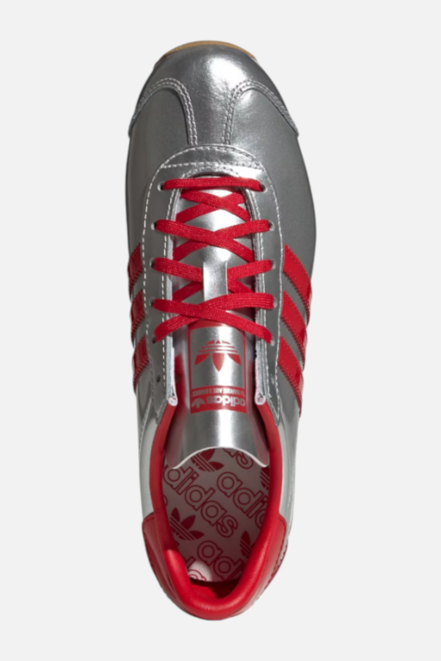 Adidas Women's Country Og in Silver Metallic & Better Scarlet