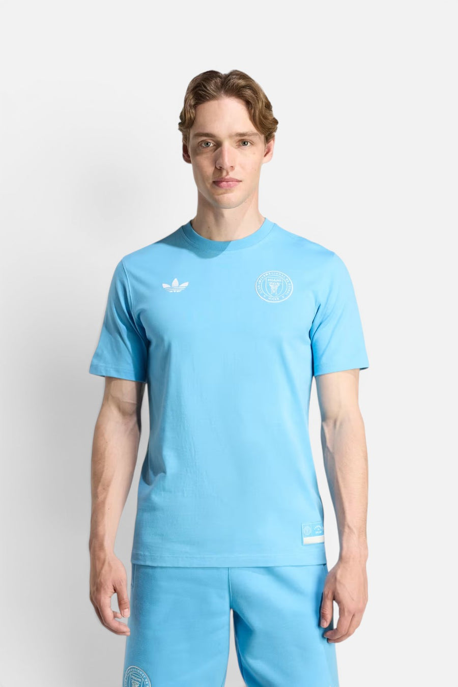 Adidas Inter Miami CF Originals Travel Tee in Semi Blue Burst