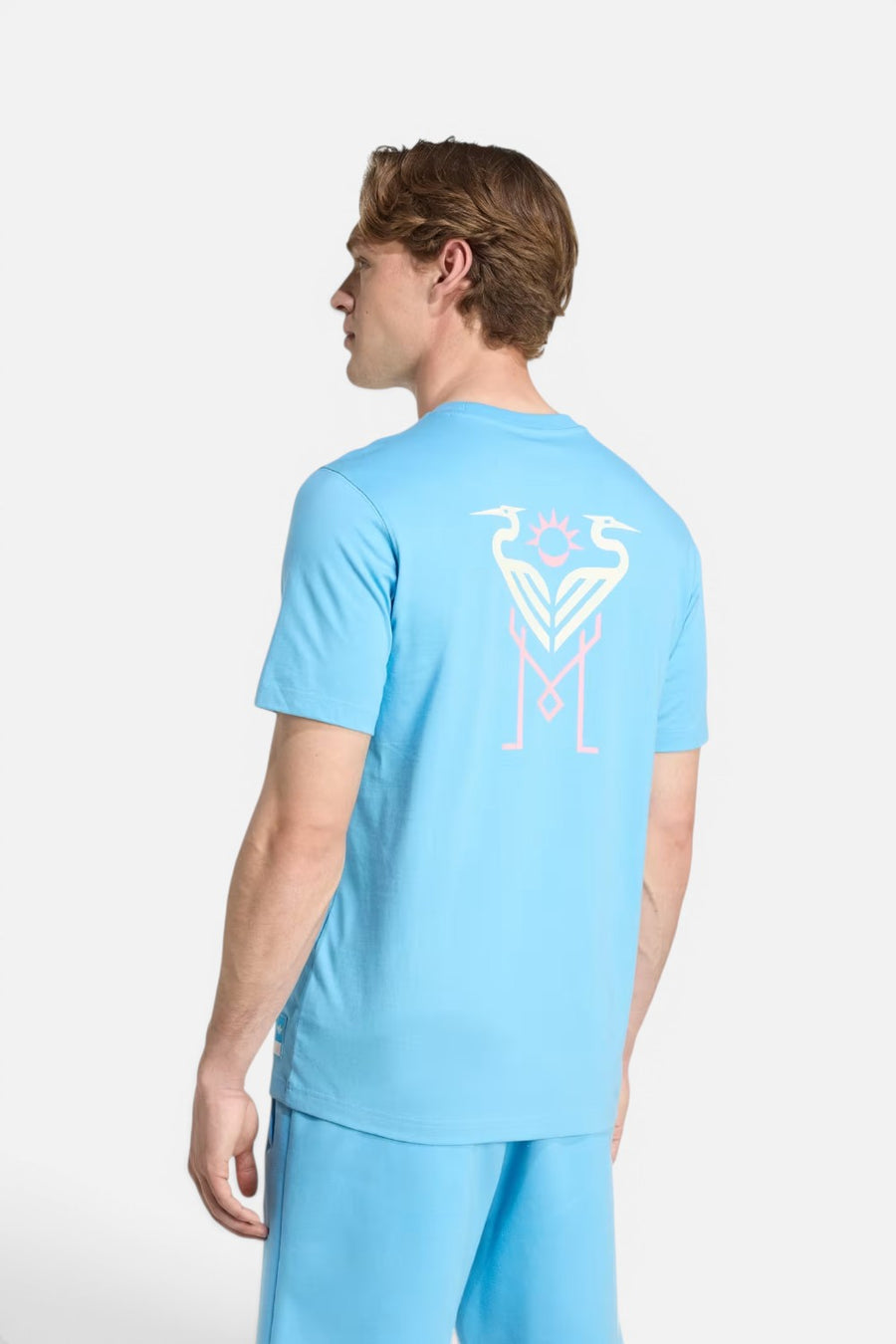 Adidas Inter Miami CF Originals Travel Tee in Semi Blue Burst