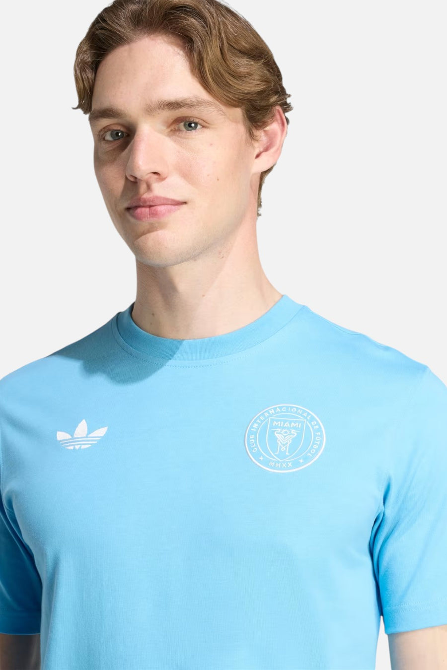 Adidas Inter Miami CF Originals Travel Tee in Semi Blue Burst