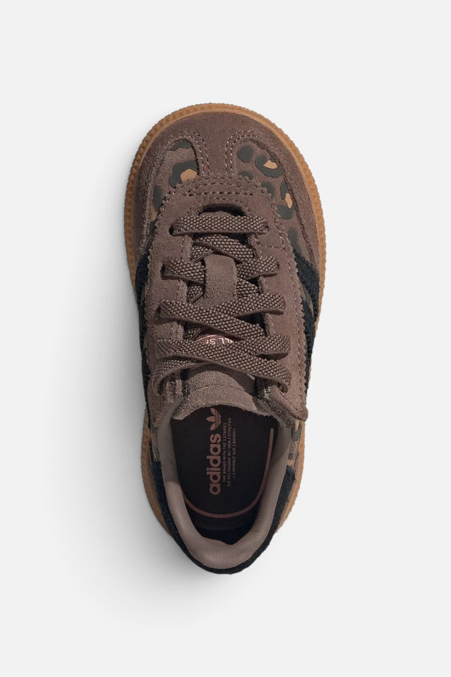 Adidas Kids Handball Spezial Comfort Closure Elastic Lace Shoes in Earth Strata, Core Black, and Glow Pink