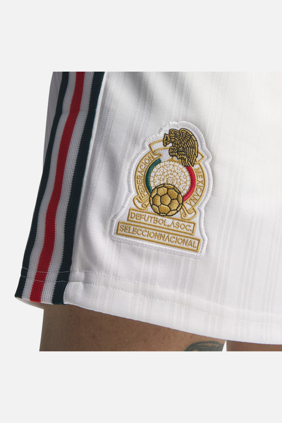 FMF crest and side stripe detail on Adidas Mexico Originals Shorts in White