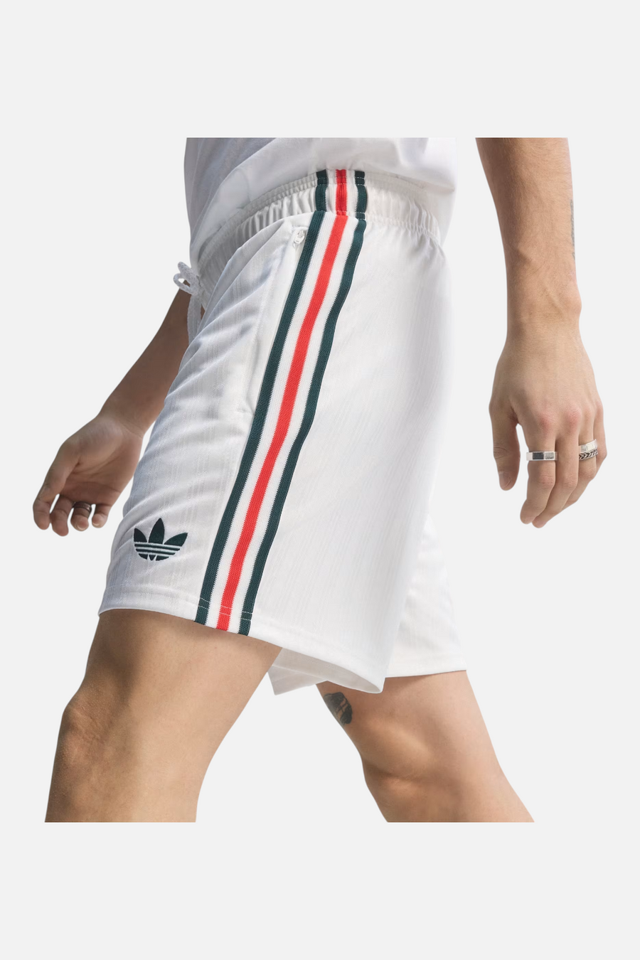 Trefoil and side stripe detail on Adidas Mexico Originals Shorts in White