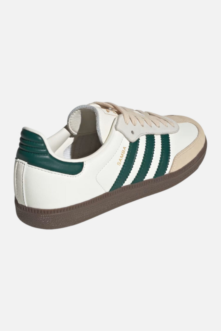 Adidas Women's Samba Og in Off White & Green CHROME Adidas Women's Samba Og in Off White & Green CHROME