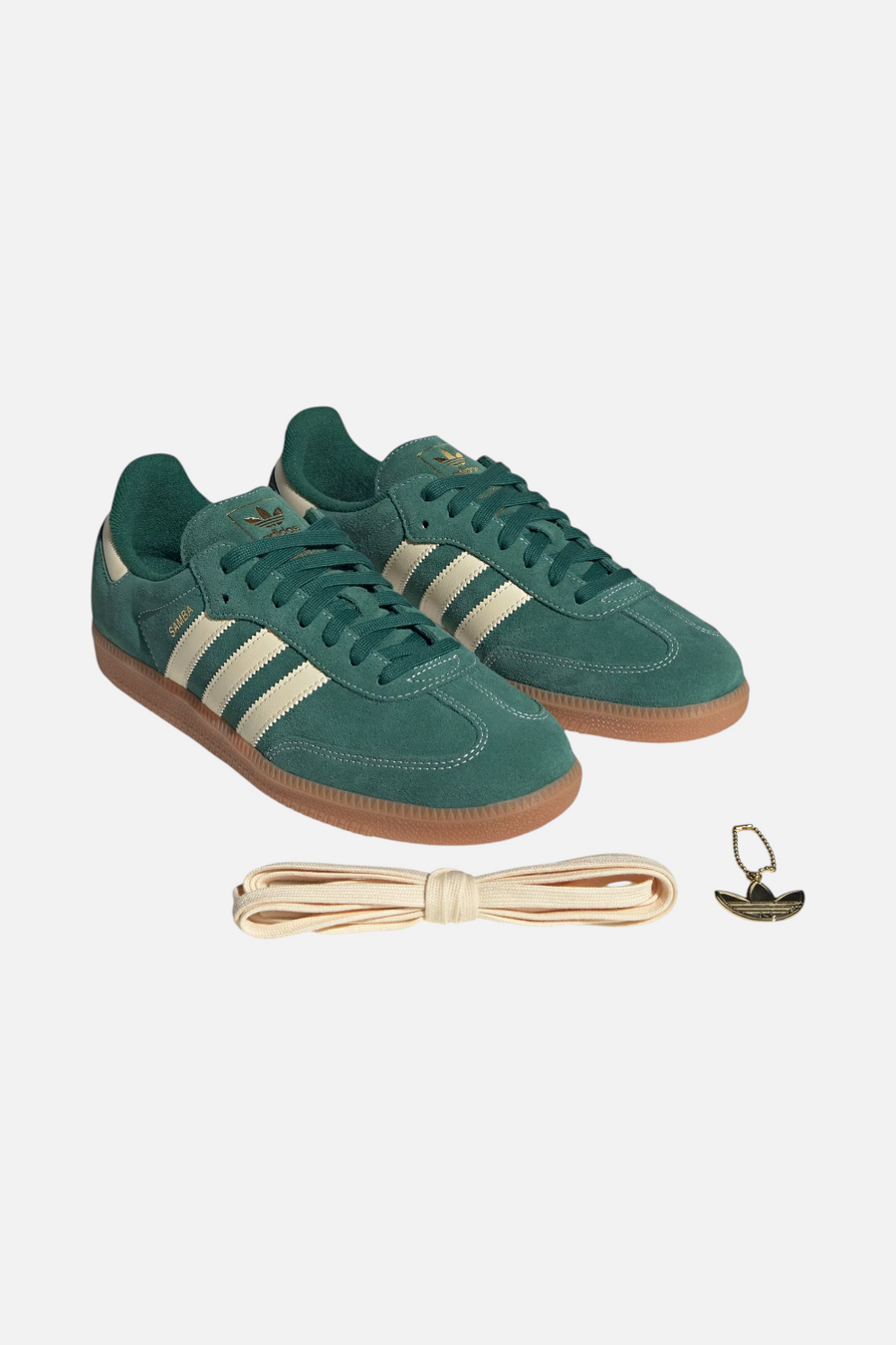 Adidas Men's Samba OG Sneaker in Collegiate Green / Warm Vanilla / Gum