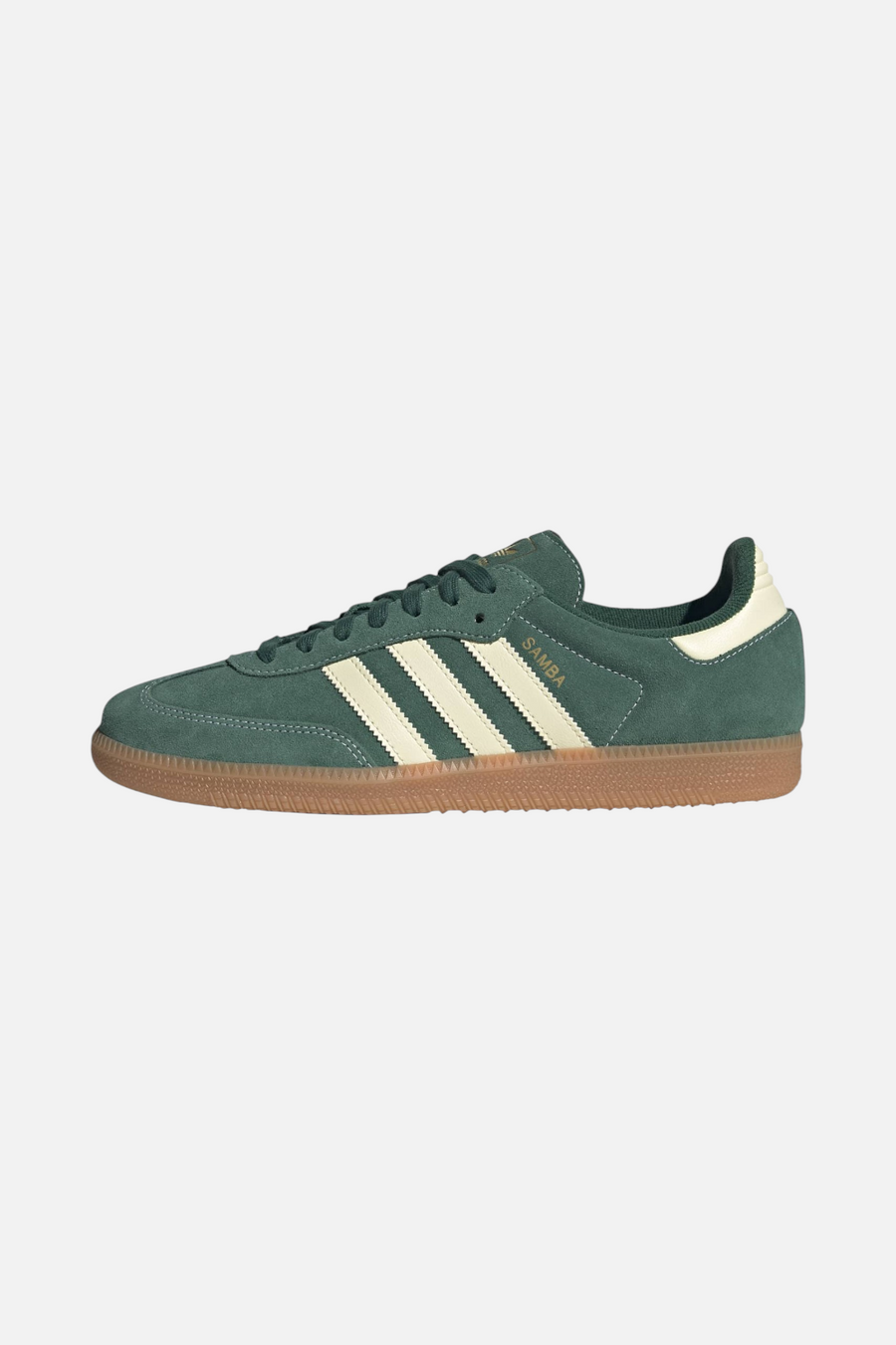 Adidas Men's Samba OG Sneaker in Collegiate Green / Warm Vanilla / Gum