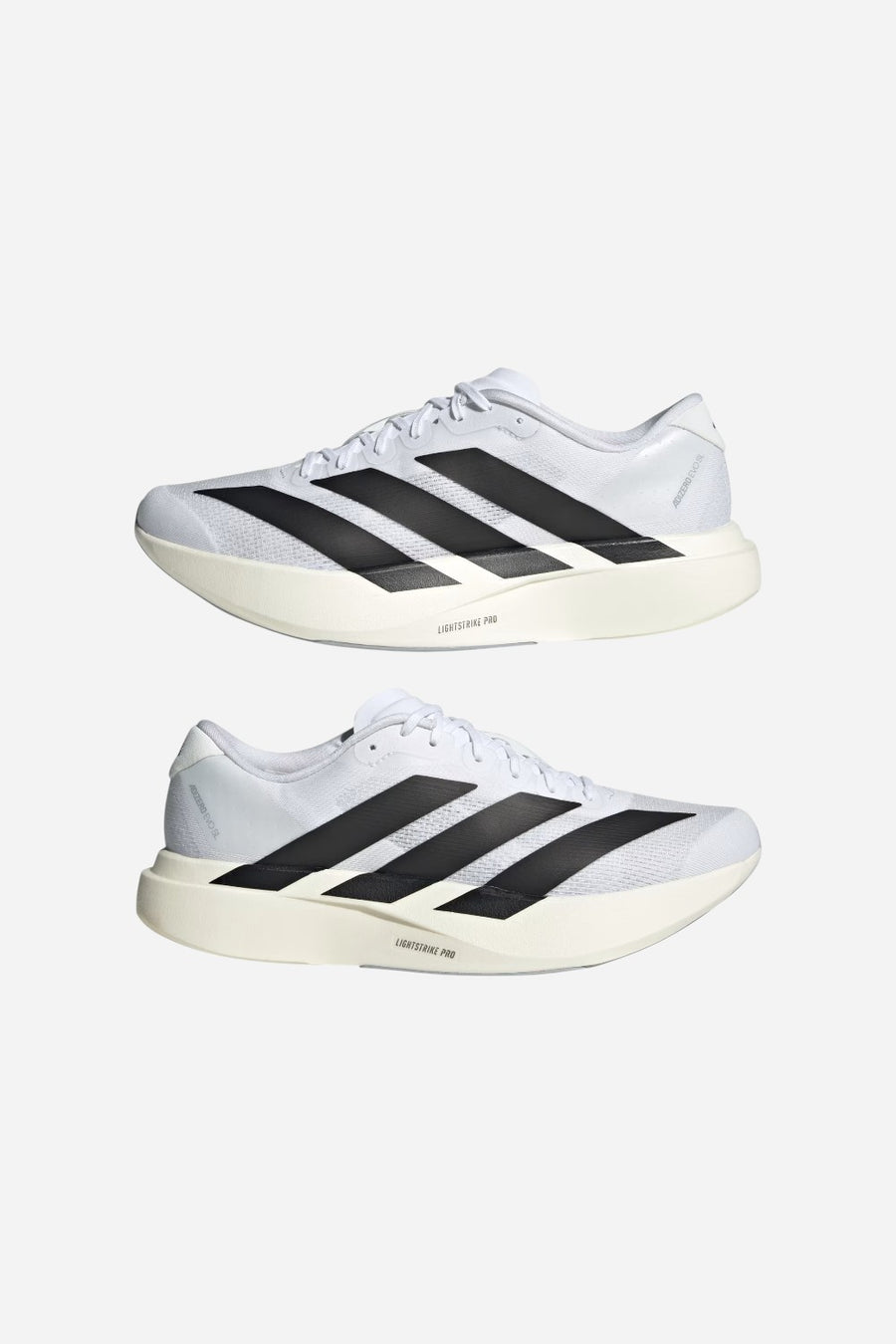 Adidas Adizero Evo SL Shoes in Cloud White / Core Black / Cloud White