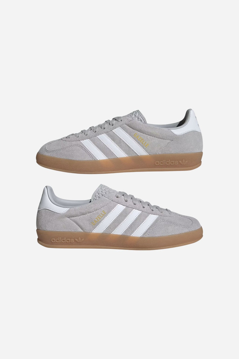 Adidas Gazelle Indoor Grey Suede Sneakers - Style JQ0176 CHROME Adidas Gazelle Indoor Grey Suede Sneakers - Style JQ0176 CHROME