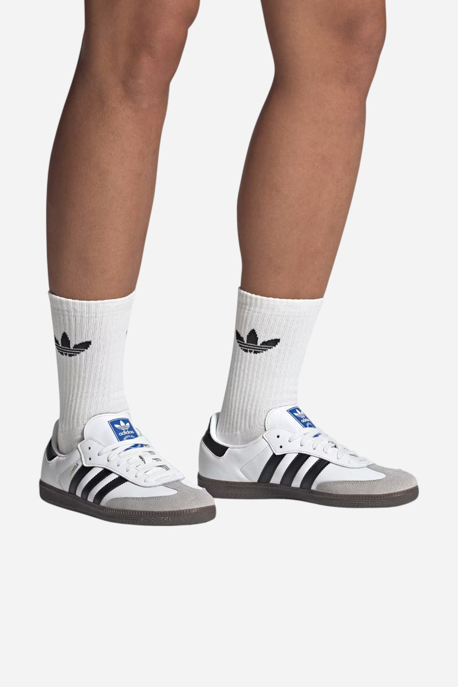 Adidas Samba OG Shoes in Cloud White / Core Black / gum