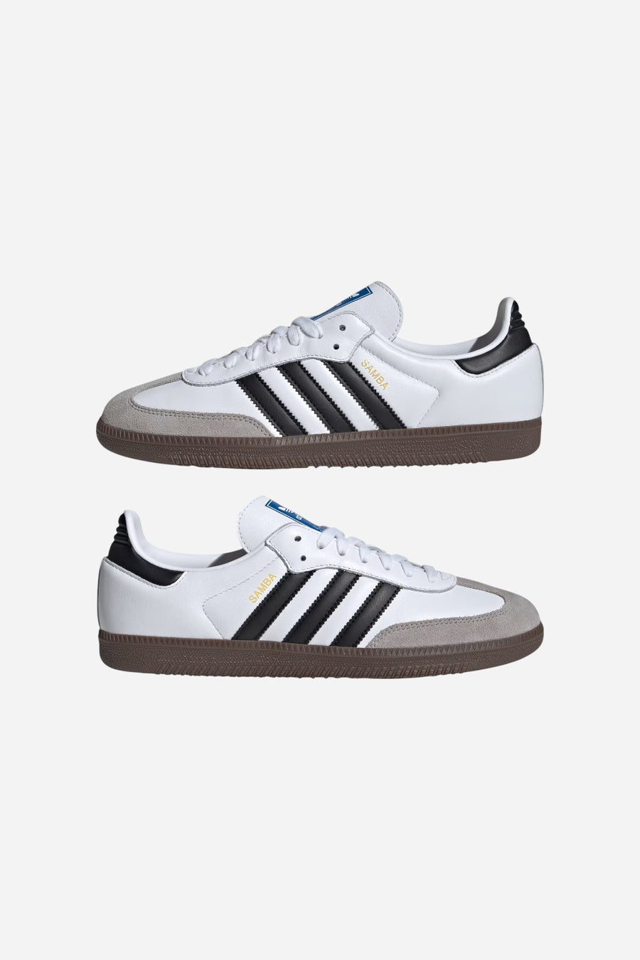 Adidas Samba OG Shoes in Cloud White / Core Black / gum