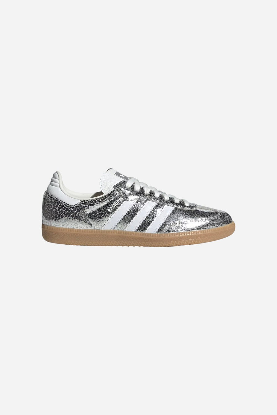 Adidas Samba OG Shoes in Silver Metallic / Cloud White / Core White
