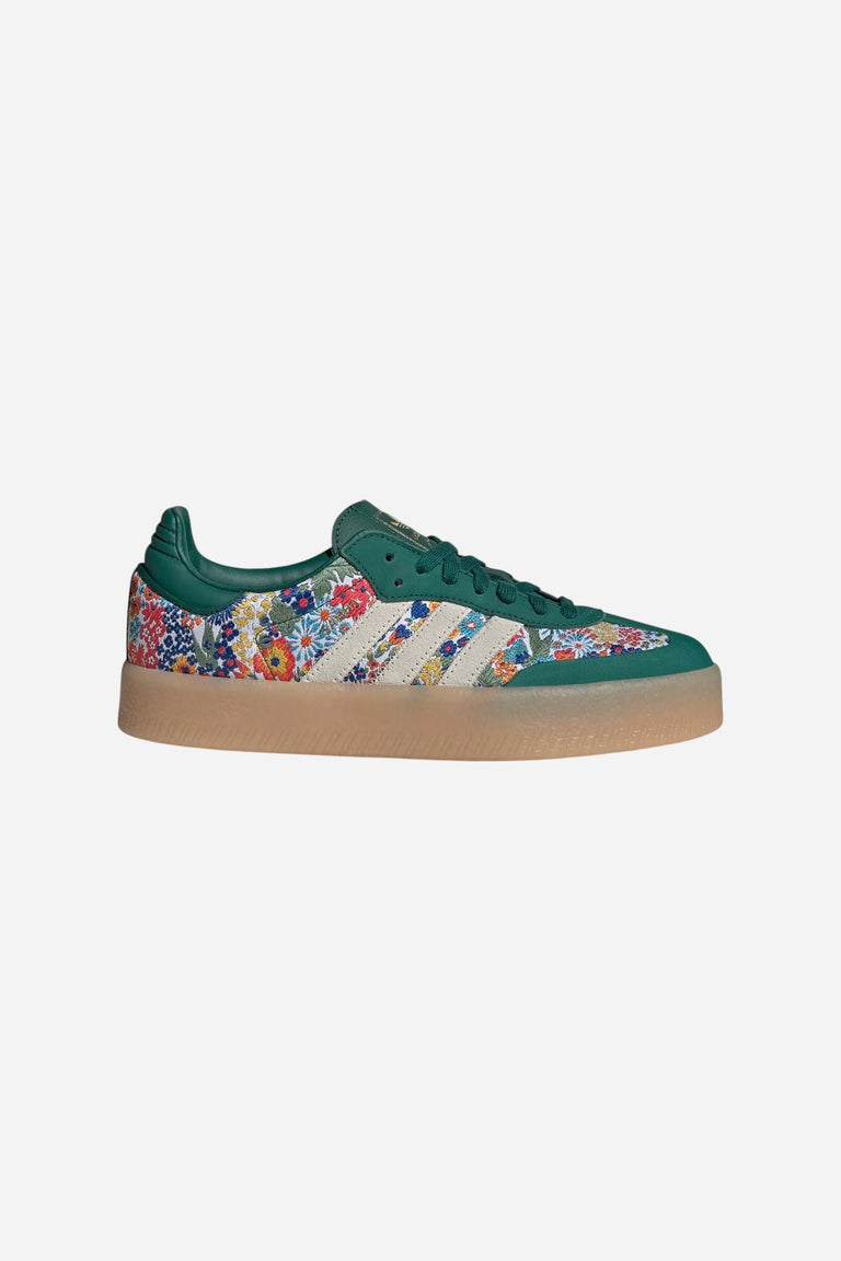 adidas gazelle silver green womens Adidas Sambae x Liberty Floral Sneakers