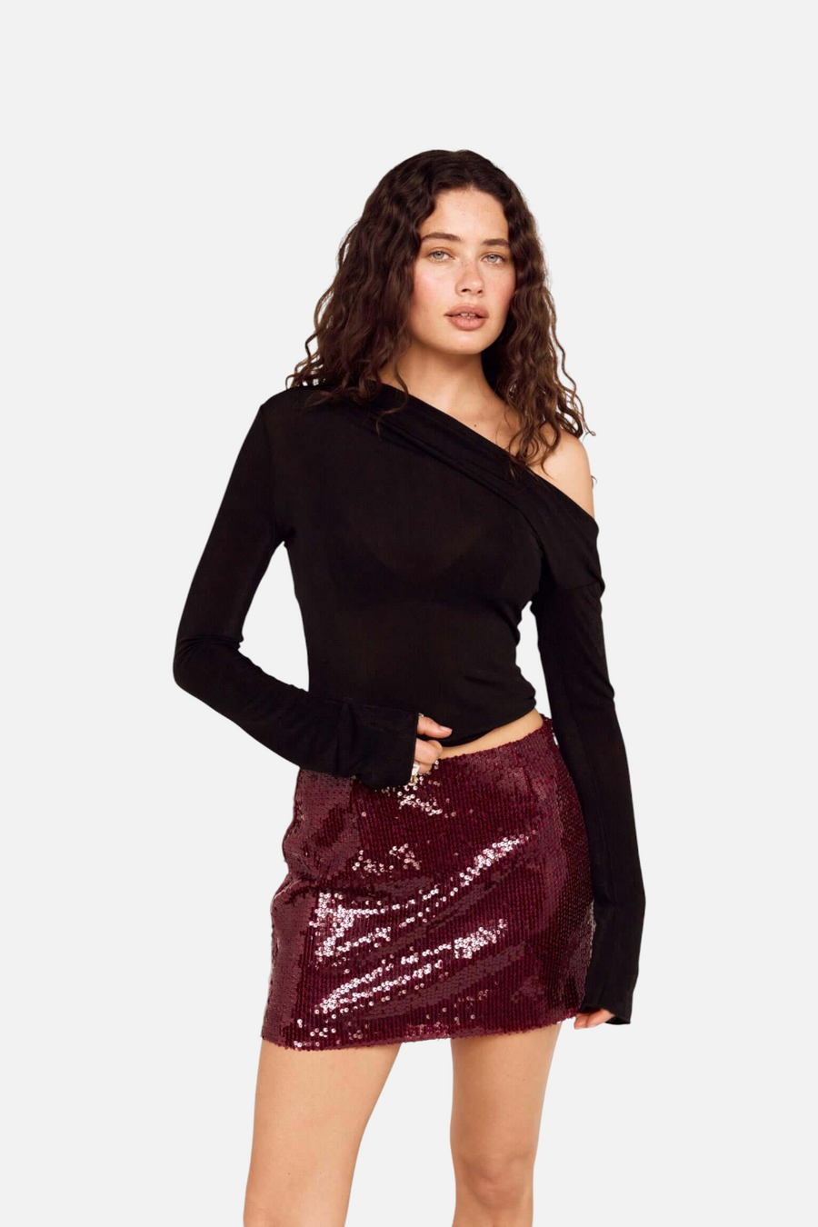 Minkpink Women's Agnes Mini Skirt in Wine