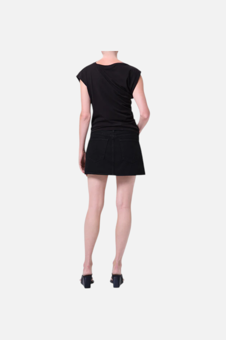 Agolde Keira Denim Mini Skirt in Curb
