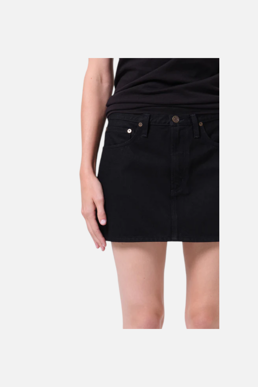 Agolde Keira Denim Mini Skirt in Curb