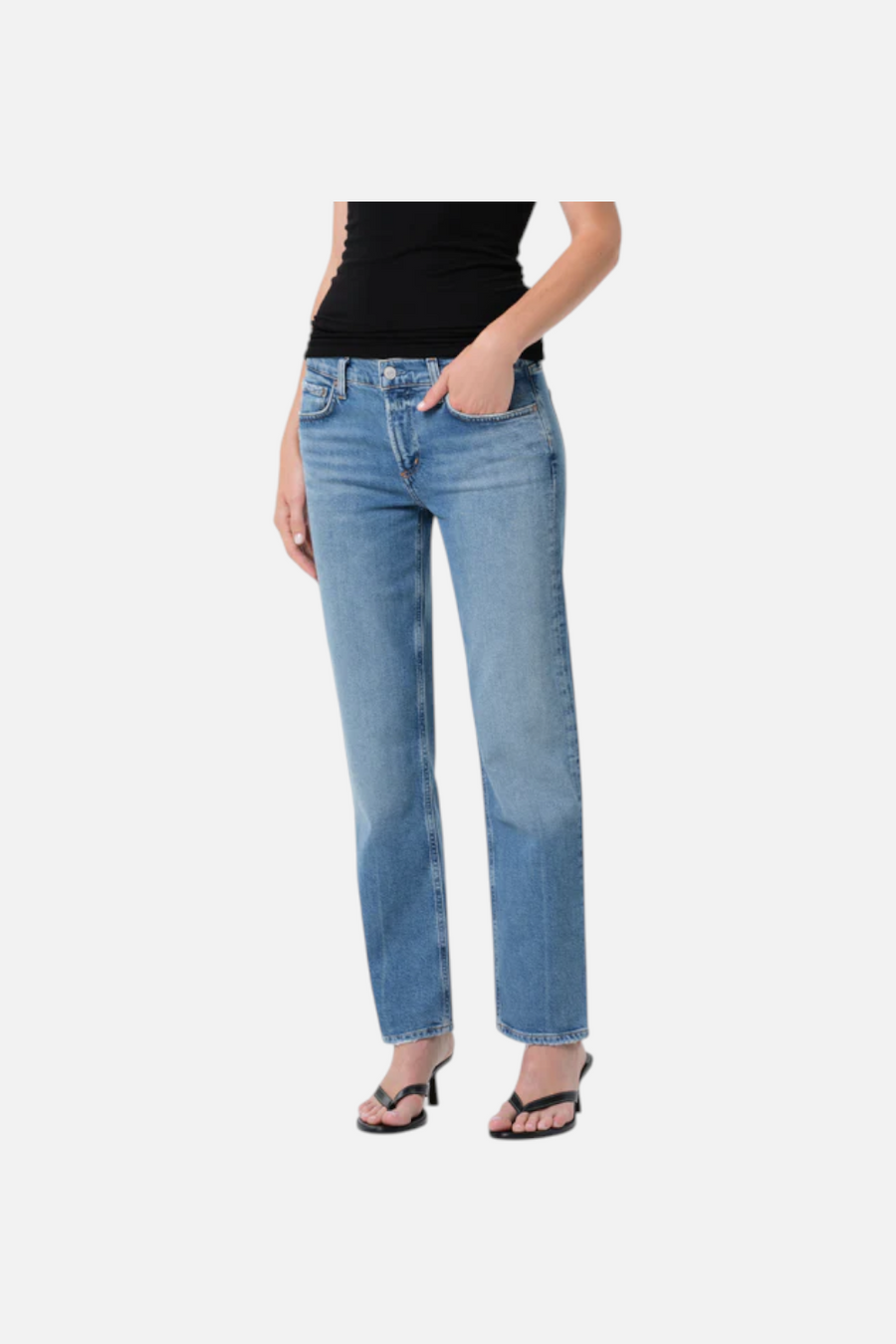 Agolde Low Rise Slim Petite Jeans in Kindle