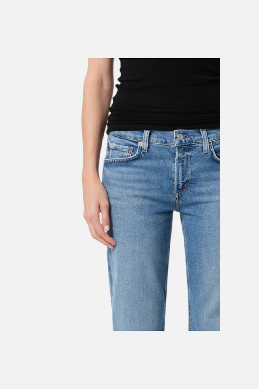 Agolde Low Rise Slim Petite Jeans in Kindle