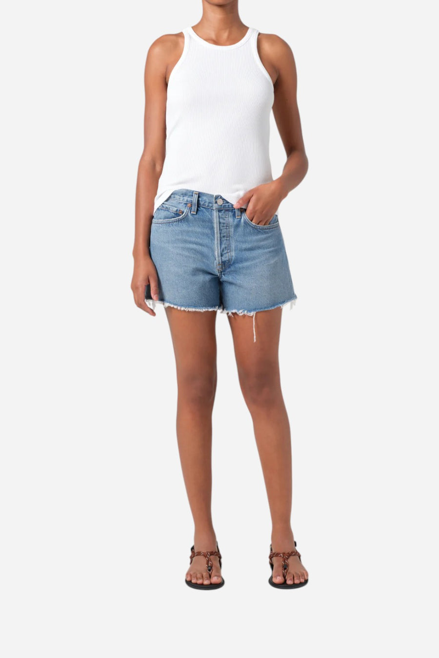 Agolde Parker Long Short in Fairway