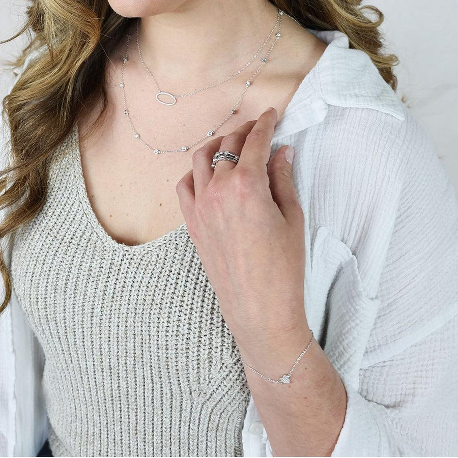 Ella Stein All Heart Chain Bracelet in Sterling Silver