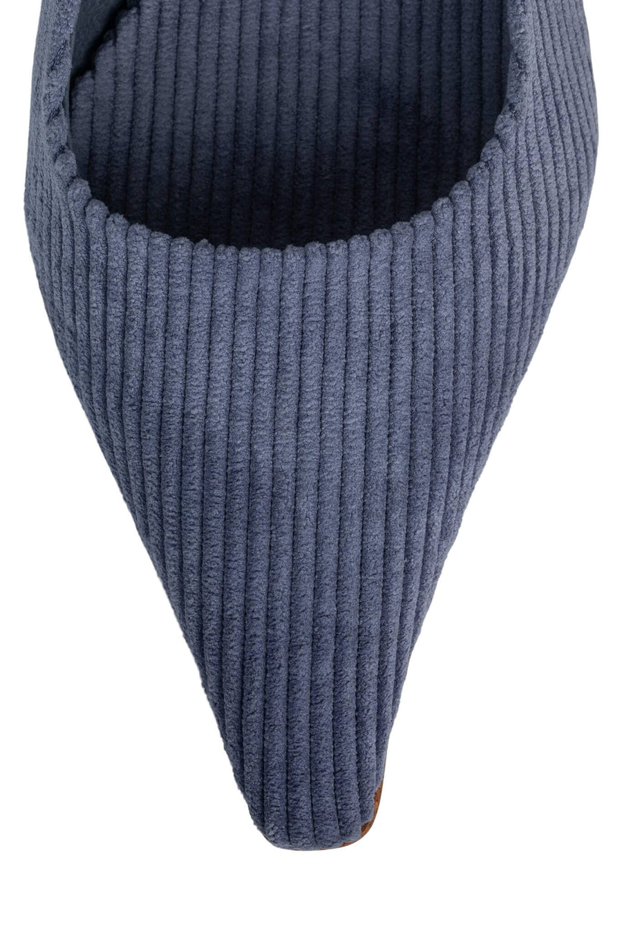 Jeffrey Campbell Alora Kitten Heel in Dusty Blue Corduroy